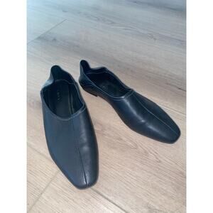 VINCE Branine Leather Ballet Flat Shoes Slip-On Black size 8
